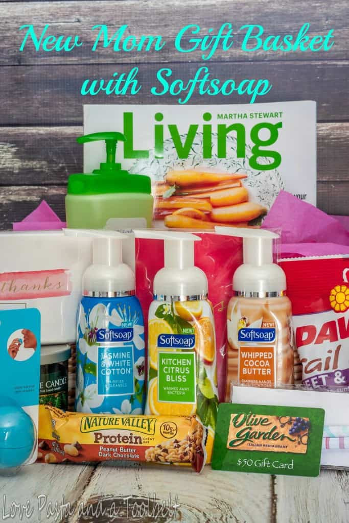 New Mom Gift Basket Ideas
 New Mom Gift Basket with Softsoap Love Pasta and a