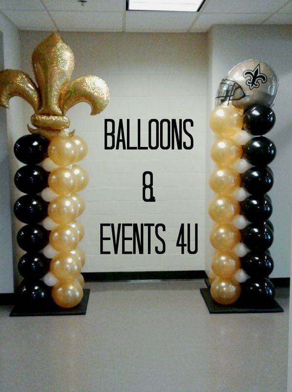 New Orleans Birthday Party Ideas
 New Orleans Saints theme balloon columns