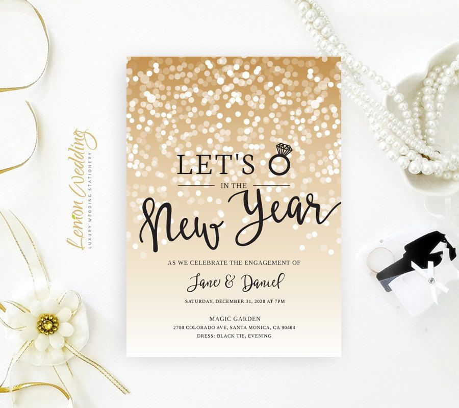 New Years Engagement Party Ideas
 PRINTED