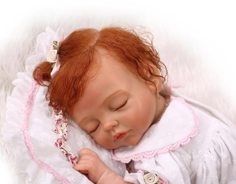 Newborn Baby Dolls With Hair
 Realistic curly hair newborn girl doll reborn baby toy