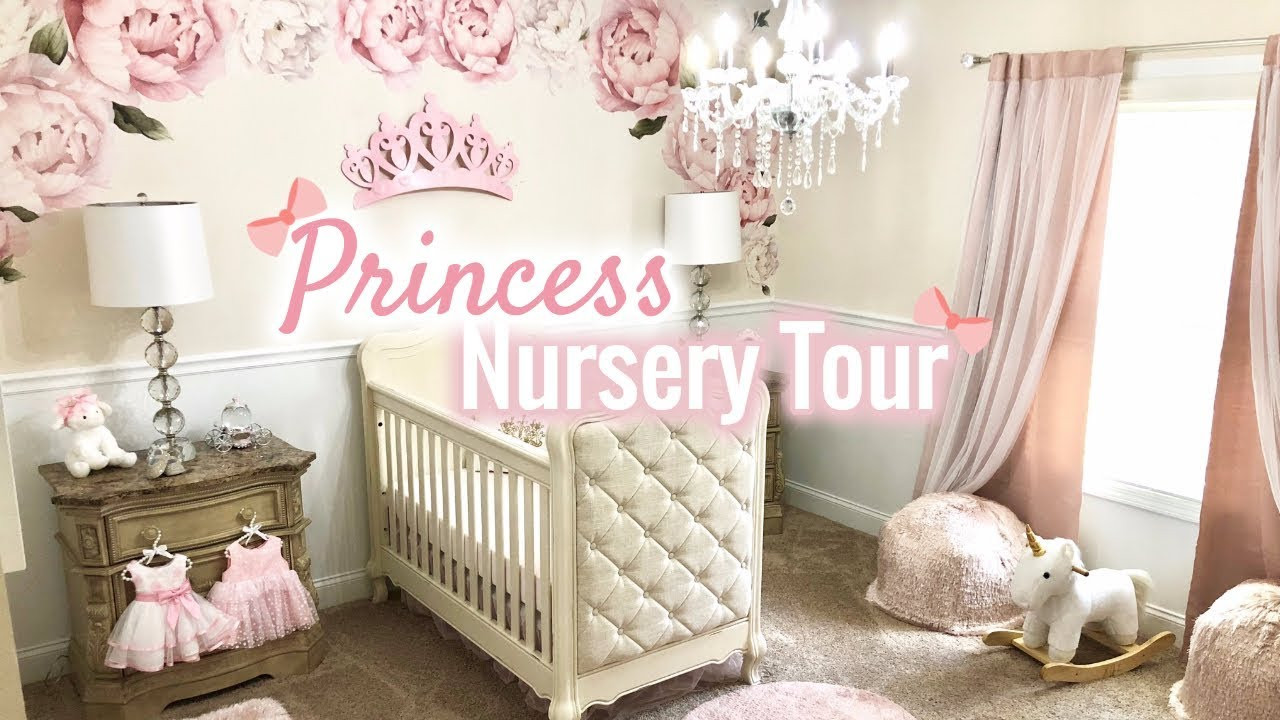 Newborn Baby Girl Room Decorations
 BABY GIRL NURSERY TOUR Princess Nursery 2018