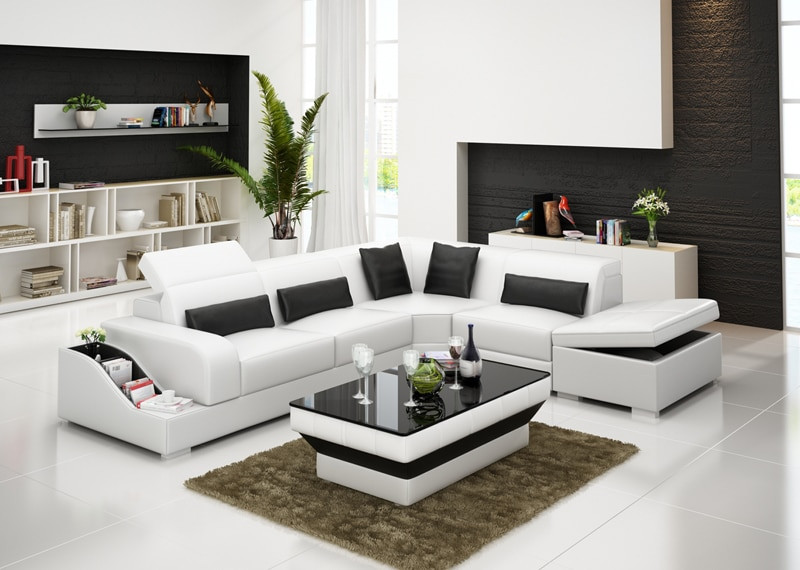 Nice Color For Living Room
 Living room nice color leather corner sofa designs 711