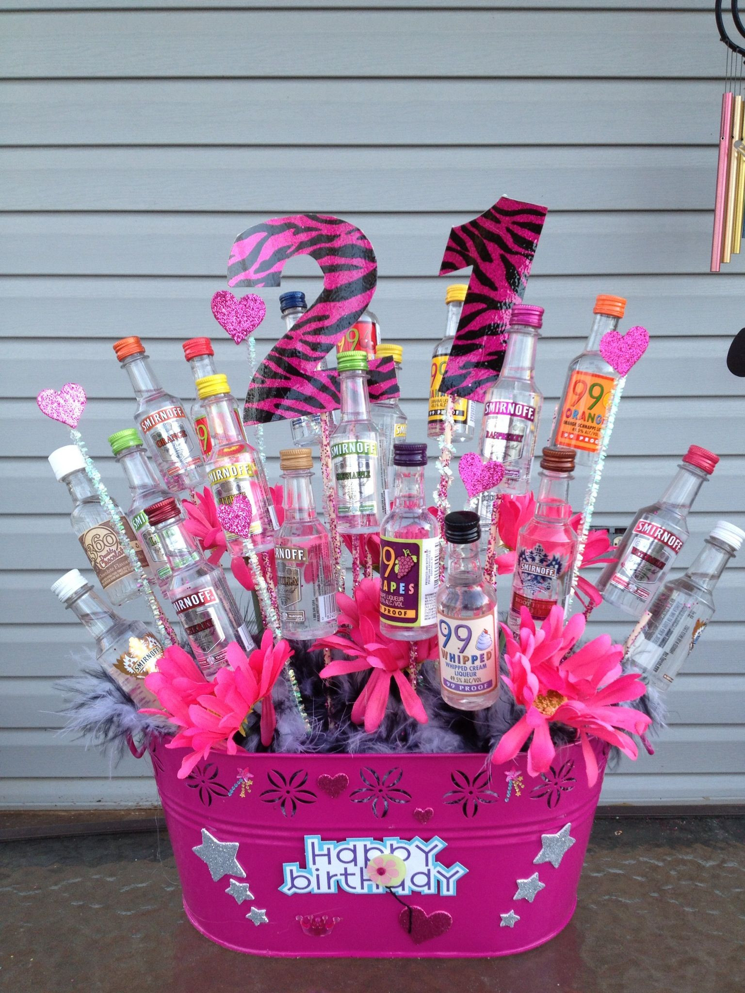 Nice Gift Basket Ideas
 Great t idea easy to make 21st Birthday t idea