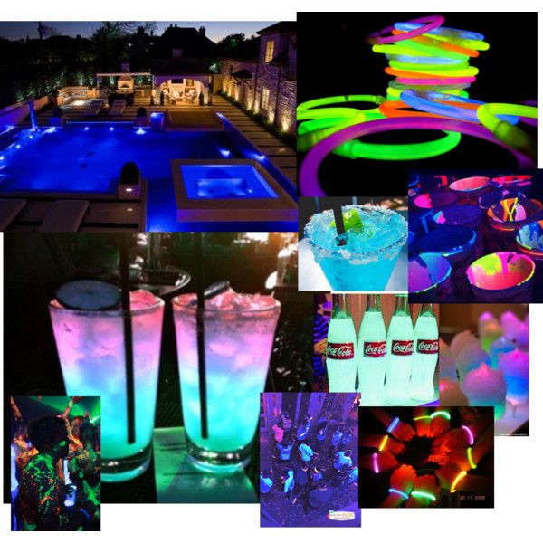 Night Pool Party Ideas
 Glow in the dark pool party