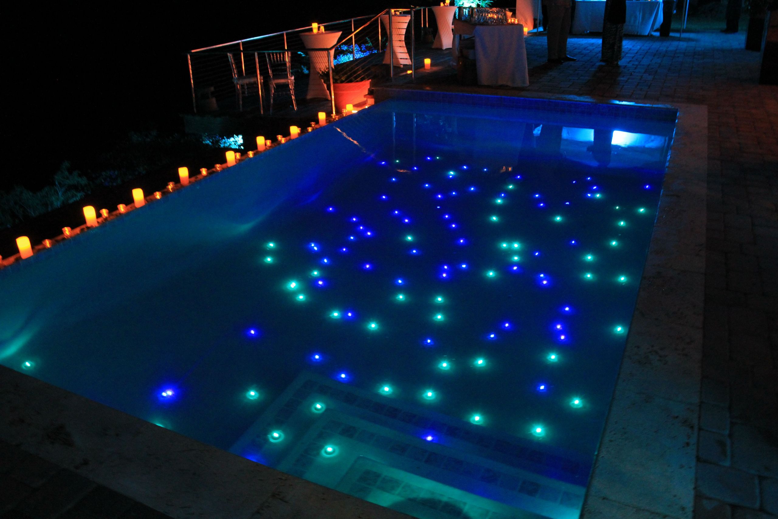 Night Pool Party Ideas
 Pool party idea Make any pool fun with submersible lights
