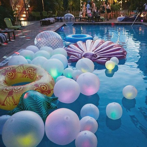 Night Pool Party Ideas
 24 Decorations That Will Make Any Pool Party Awesome