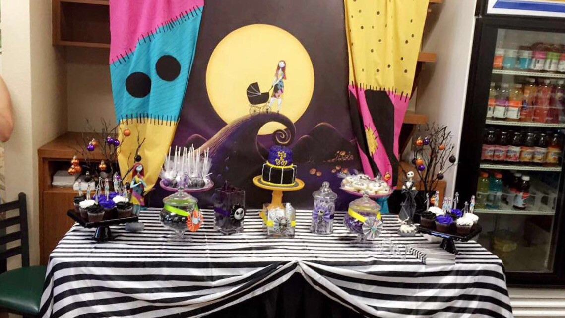 Nightmare Before Christmas Baby Shower Party Ideas
 Nightmare before Christmas BABY SHOWER Backdrop DIGITAL