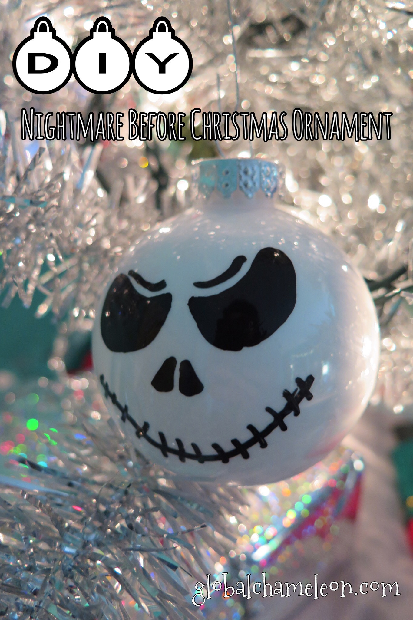 Nightmare Before Christmas Ornaments DIY
 12 Days of DIY Ornaments Day 2 Nightmare Before