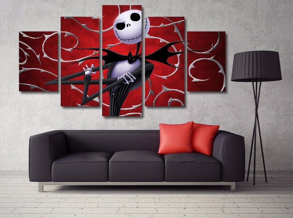 Nightmare Before Christmas Wall Art
 Nightmare Before Christmas 5 – Abstract 5 Panel Canvas Art