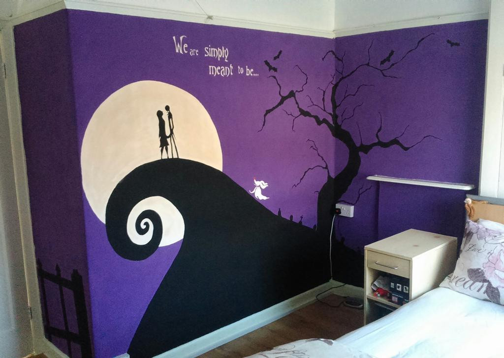 Nightmare Before Christmas Wall Art
 Nightmare Before Christmas Wall Mural Finished by Anaseed