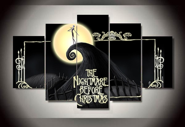 Nightmare Before Christmas Wall Art
 Unframed Printed the nightmare before christmas 5 piece