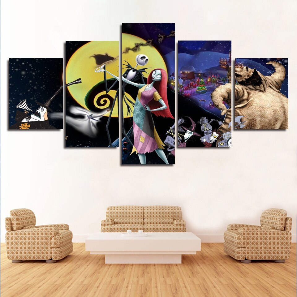 Nightmare Before Christmas Wall Art
 Aliexpress Buy Wall Art 5 Pieces Home Decor