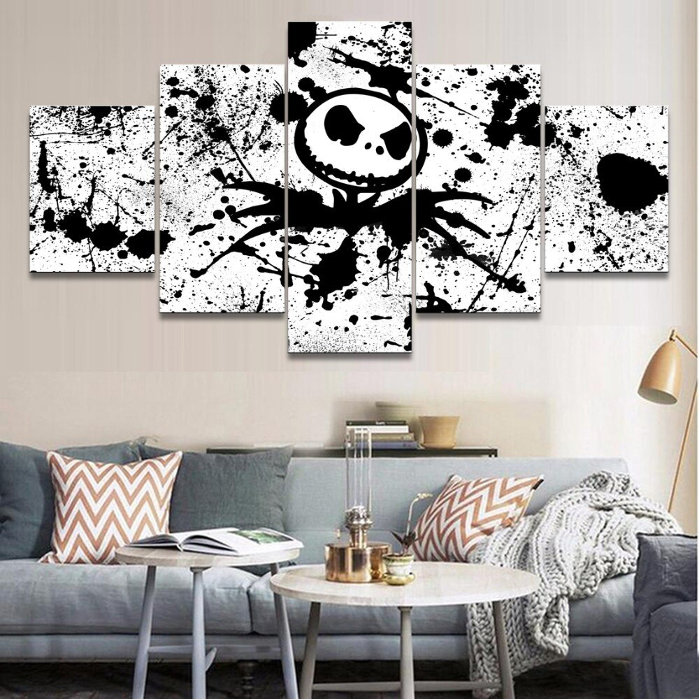 Nightmare Before Christmas Wall Art
 5 Pieces Modern Home Decor Movie The Nightmare Before