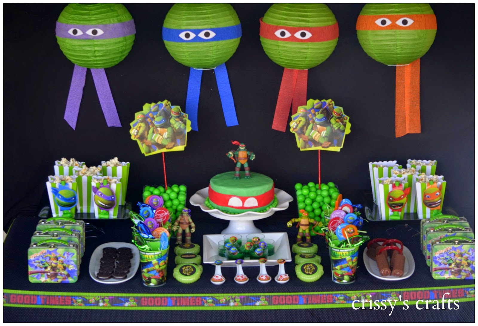 Ninja Turtle Birthday Decorations
 Crissy s Crafts Ninja Turtle Party