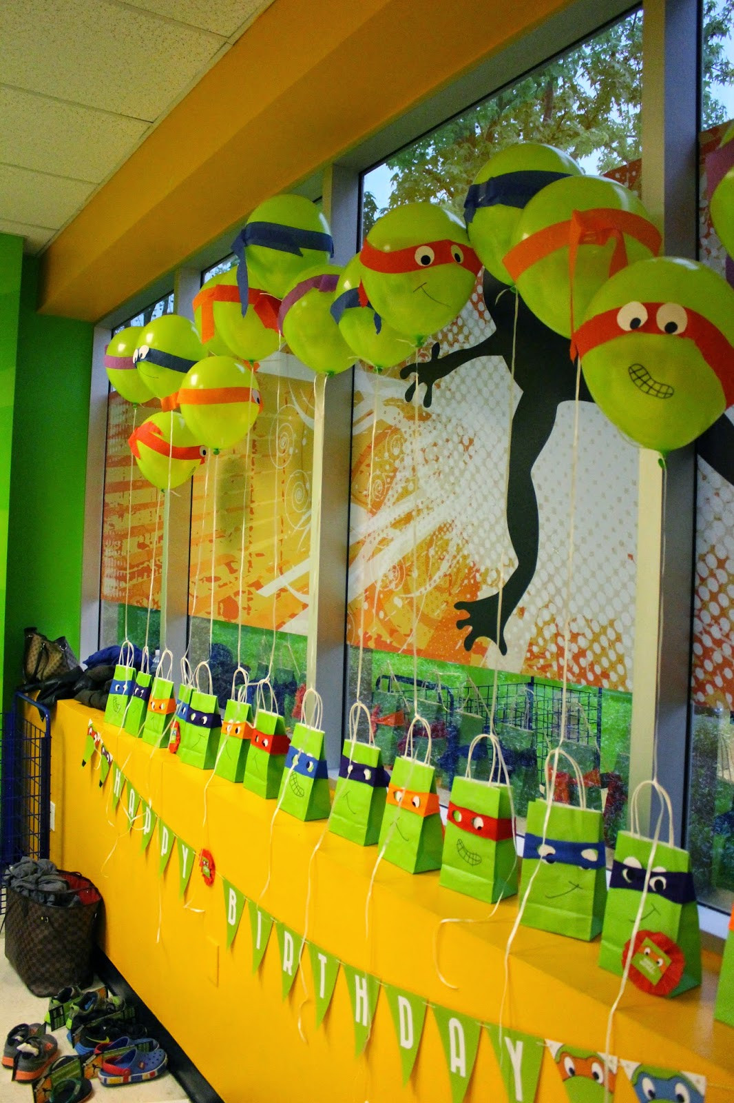 Ninja Turtle Birthday Decorations
 Crafty Mama Ninja Turtles Birthday Party