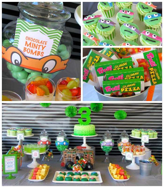 Ninja Turtle Birthday Party Decorations
 Kara s Party Ideas Teenage Mutant Ninja Turtles Themed