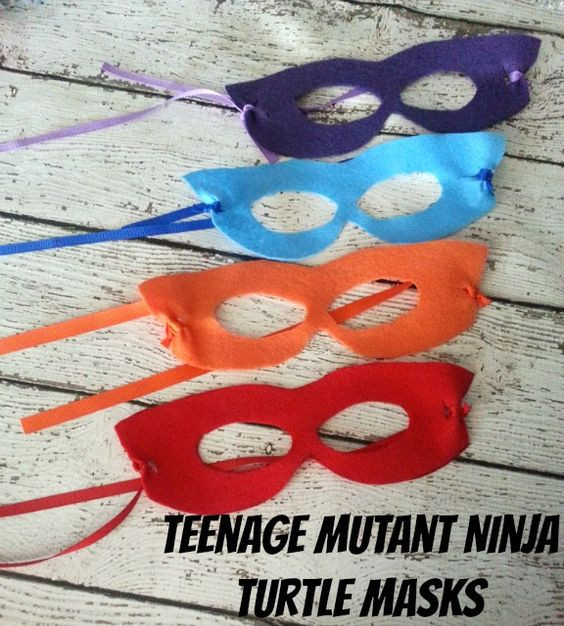 Ninja Turtle Masks DIY
 Masks for halloween Ninja turtles and Patterns on Pinterest