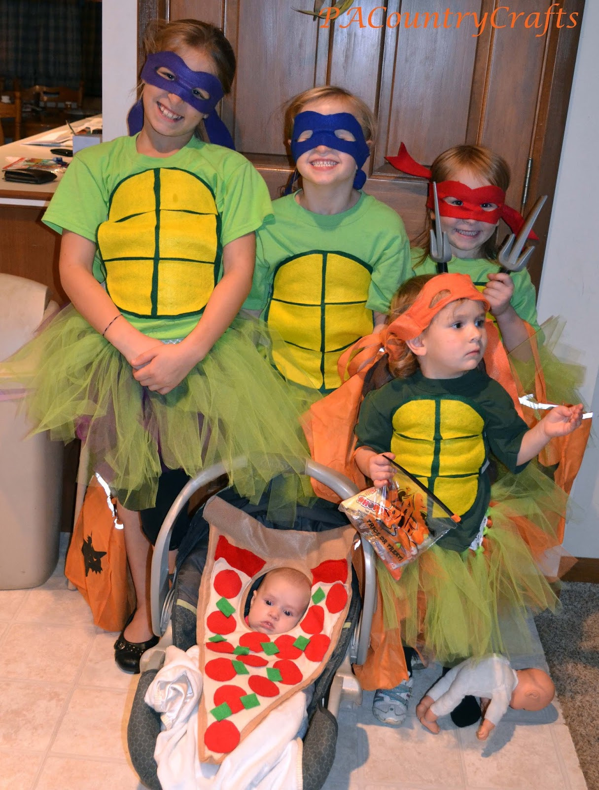 Ninja Turtle Masks DIY
 DIY Girls’ Ninja Turtle Costumes with TUTUS
