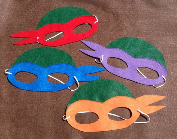 Ninja Turtle Masks DIY
 Items similar to Ninja Turtle Masks set of 8 masks