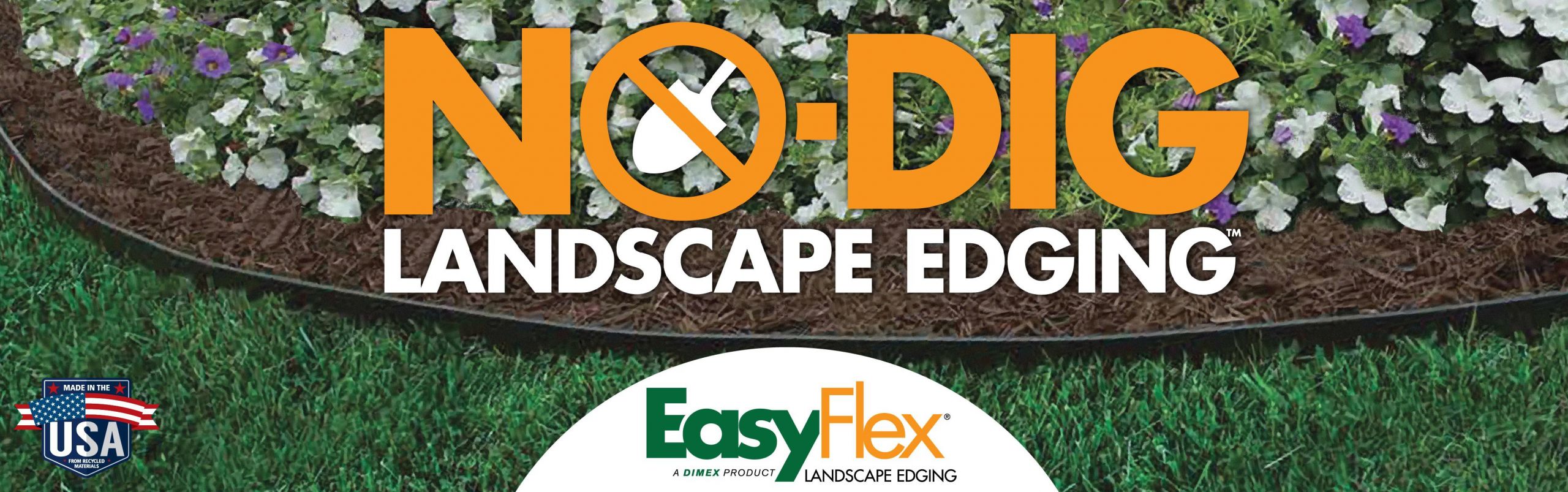 No Dig Landscape Edging
 Dimex EasyFlex Plastic No Dig Landscape Edging Kit 20