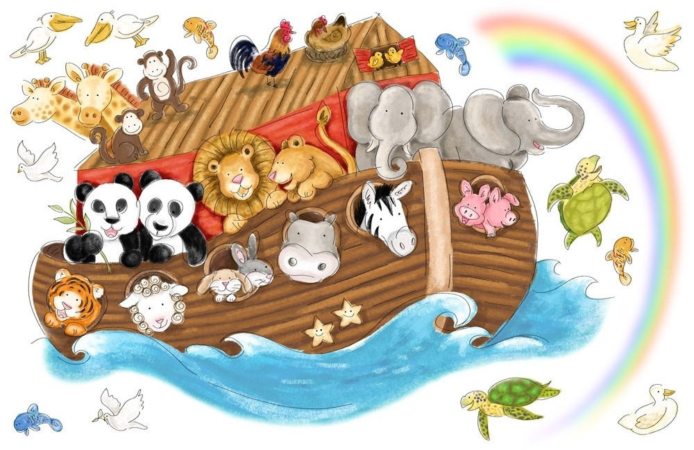 Noah'S Ark Baby Decor
 New NOAH S ARK WALL DECALS Baby Nursery Noahs Arc