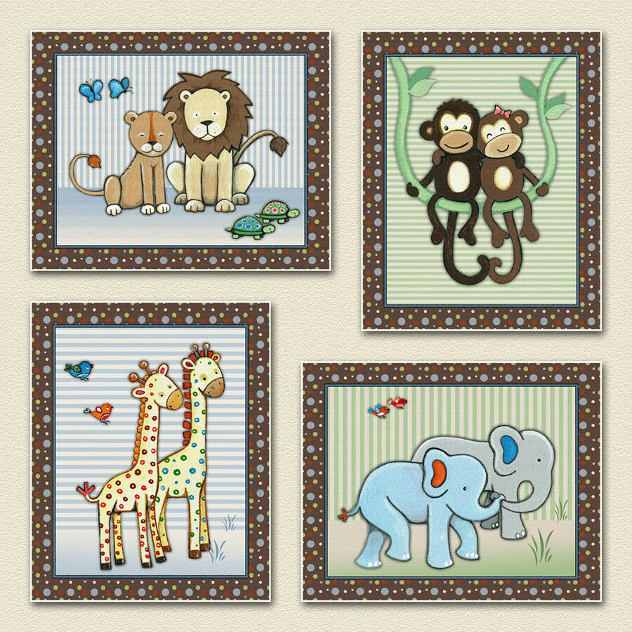 Noah'S Ark Baby Decor
 Noah s Ark Jungle Animals Nursery Baby Kids Wall Art
