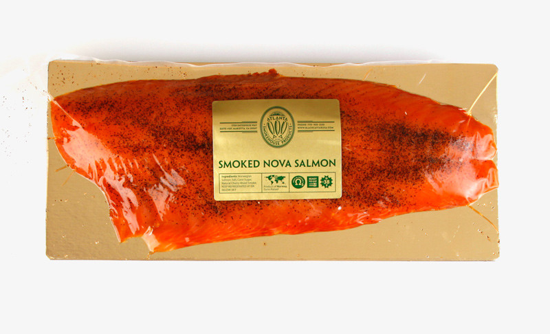 Nova Smoked Salmon
 Cold Smoked Nova Salmon sliced with Black Pepper 2 5 3