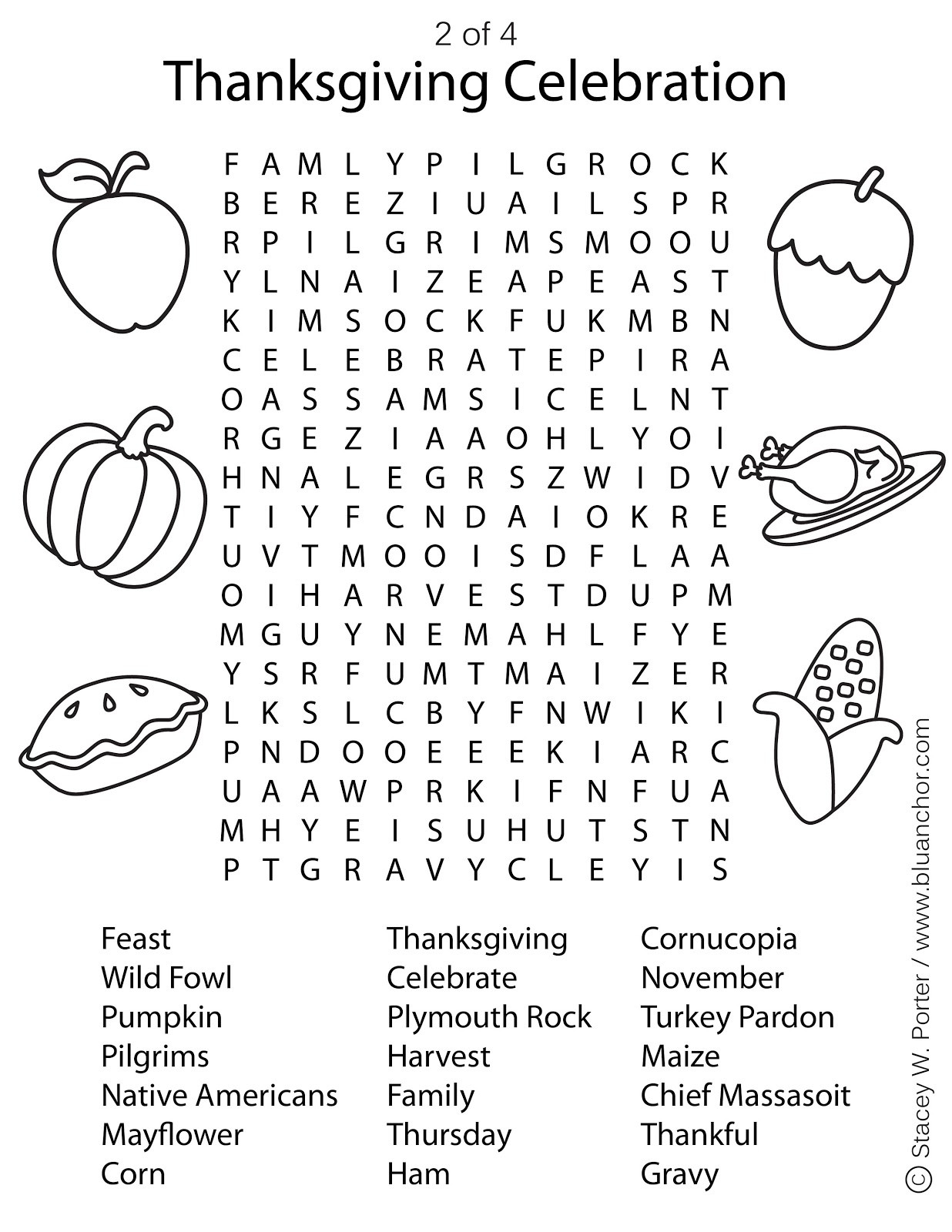 November Activities For Adults
 Blu Anchor Free Thanksgiving Printable Wordfind