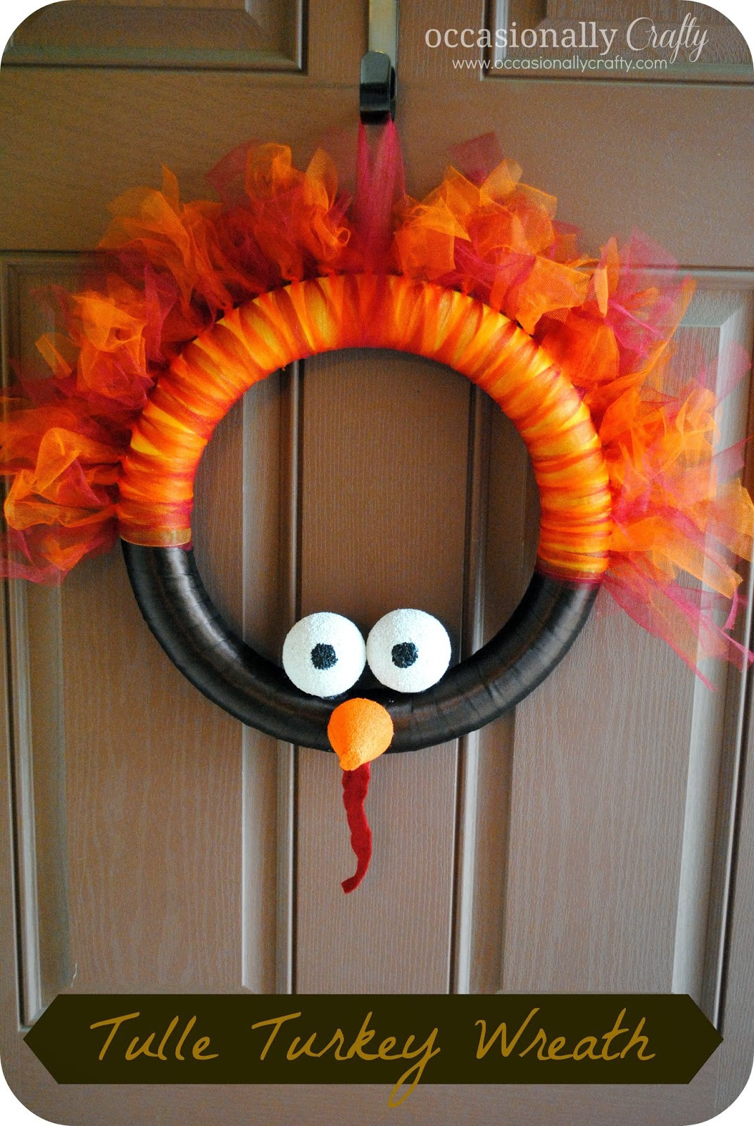 November Crafts For Adults
 Tulle Turkey Wreath