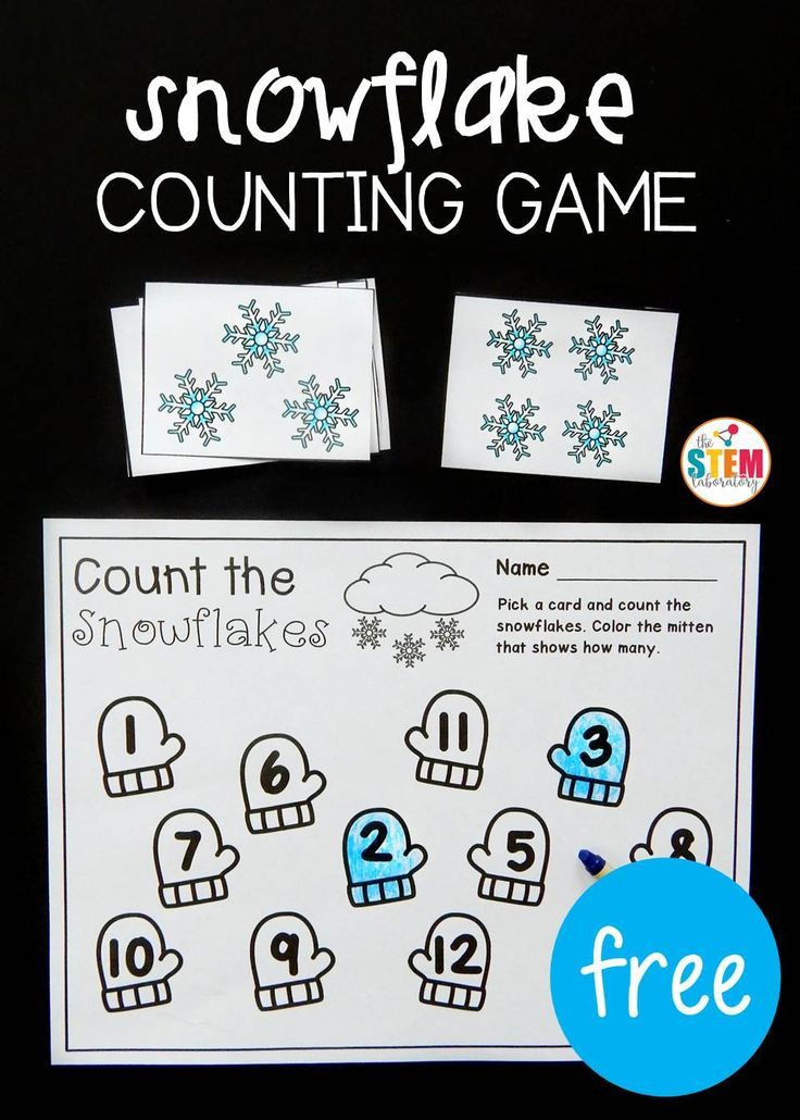 Number Crafts For Preschoolers
 Snowflake Counting Game