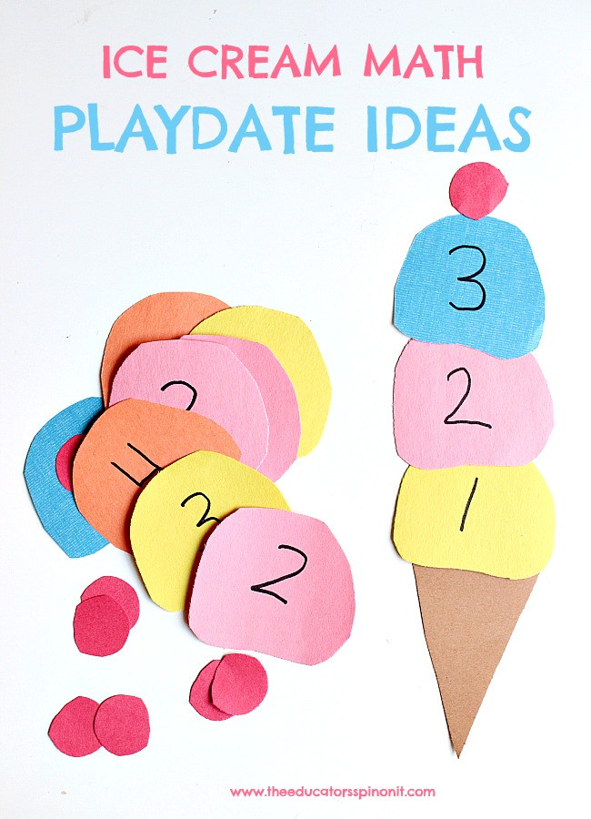 Number Crafts For Preschoolers
 Ice Cream MATH Playdate for Preschoolers