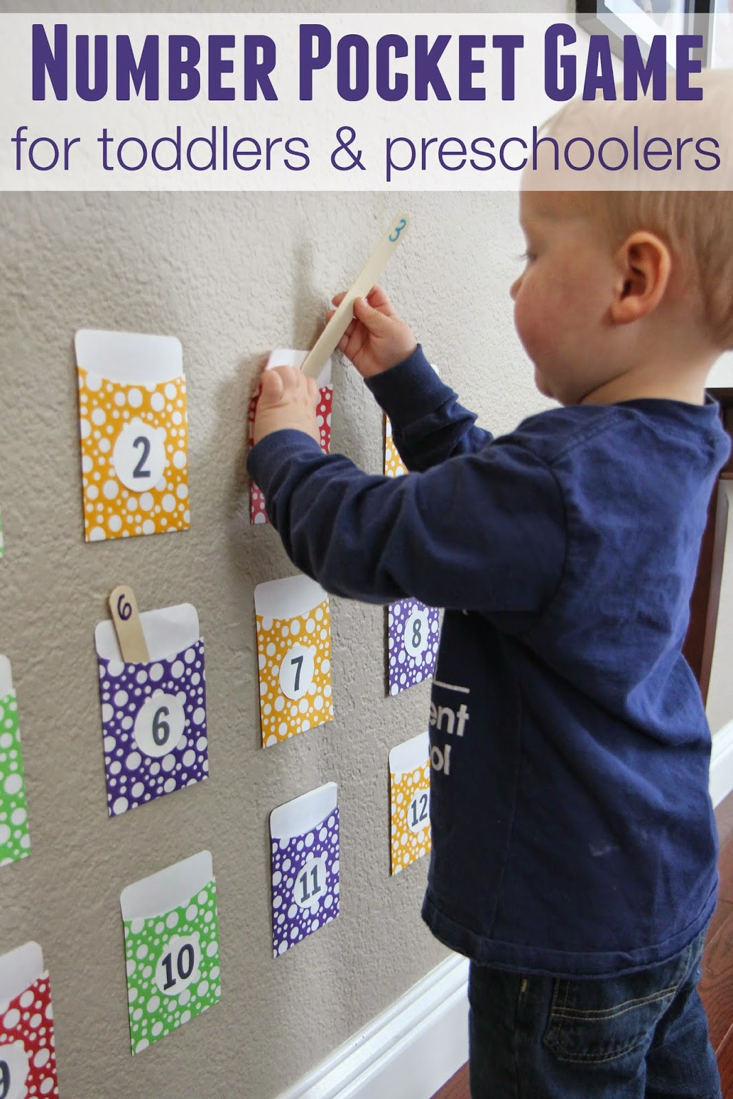Number Crafts For Preschoolers
 Toddler Approved Number Pocket Game for Toddlers and