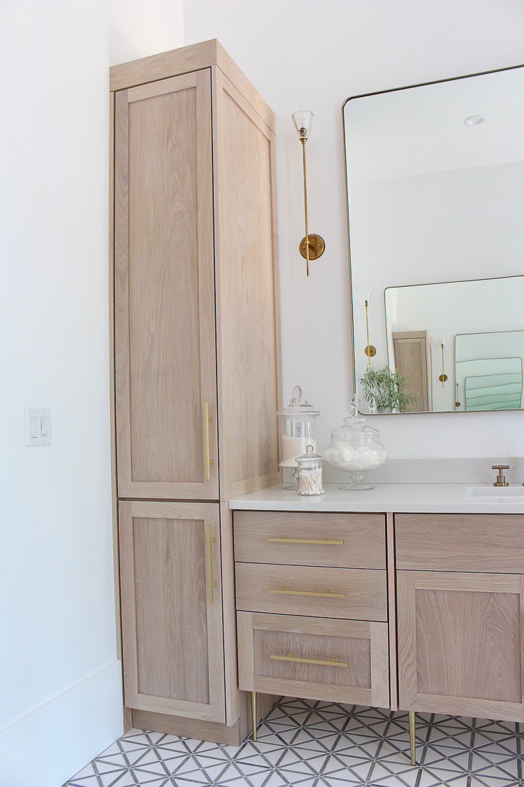 Oak Bathroom Cabinets
 The Forest Modern Modern Vintage Master Bathroom Reveal