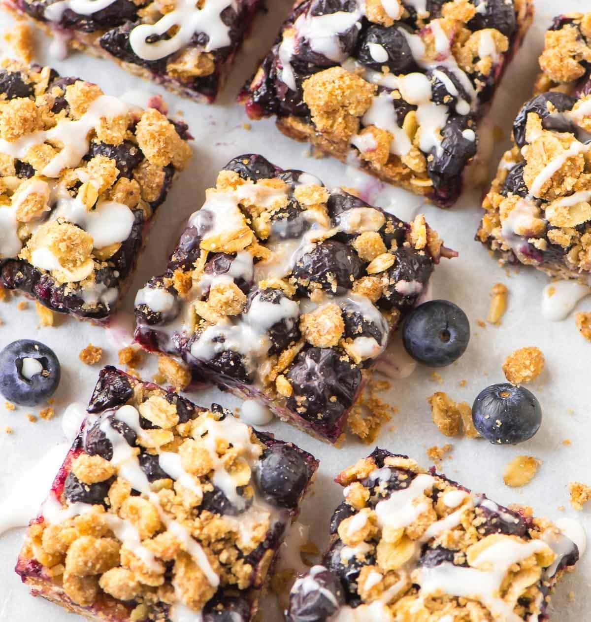 Oatmeal Breakfast Bars Recipes
 Blueberry Oatmeal Bars e Bowl Recipe  WellPlated