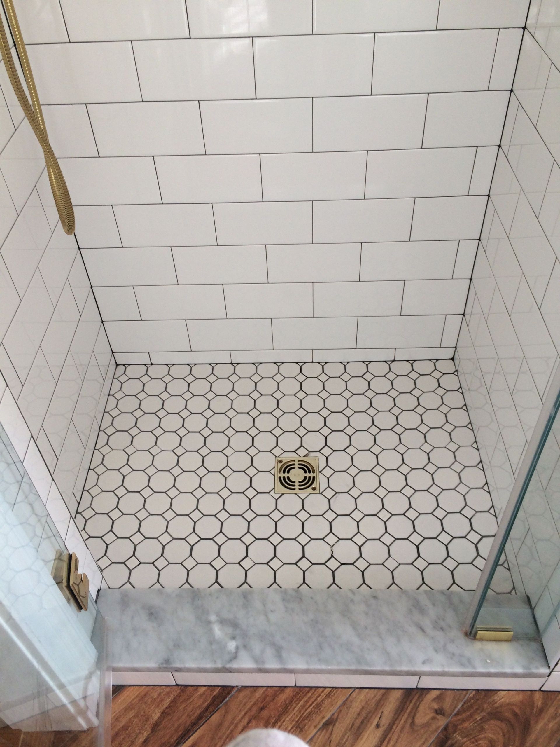 Octagon Bathroom Tile
 farmhouse bathroom shower floor octagon tiles