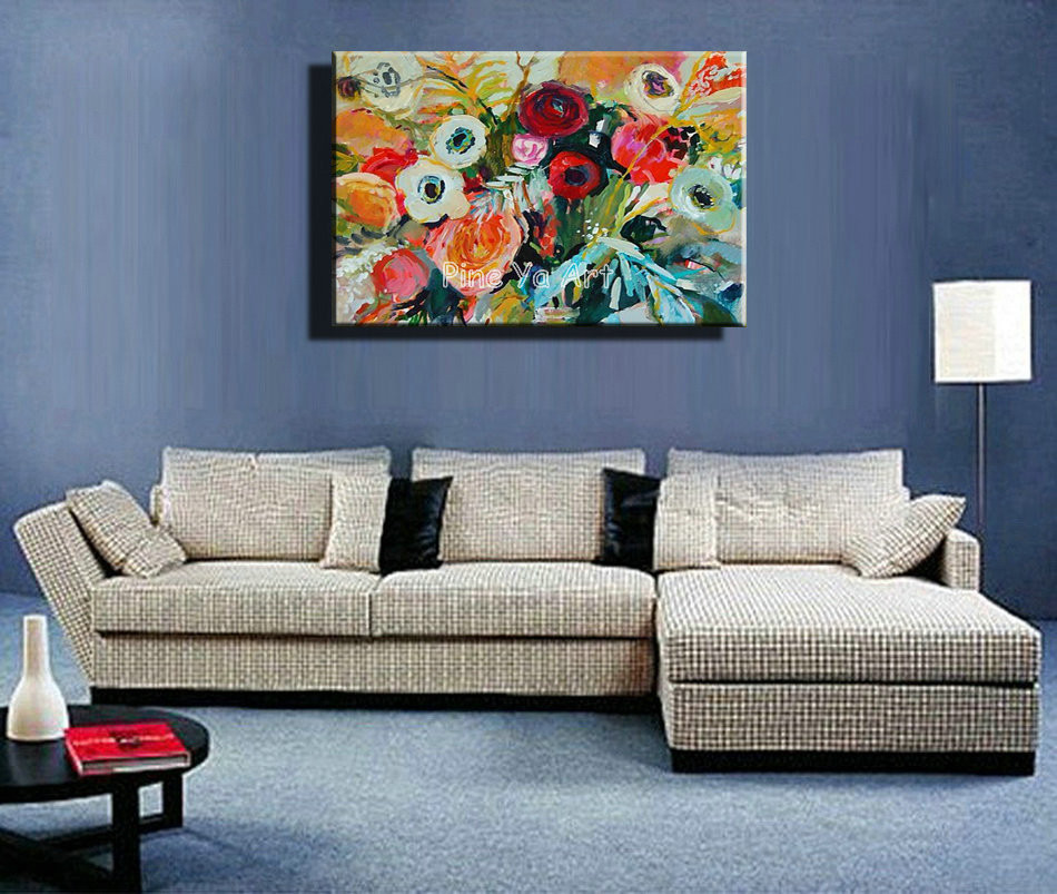 Oil Painting For Living Room
 Famous artist acrylic paint living room abstract modern