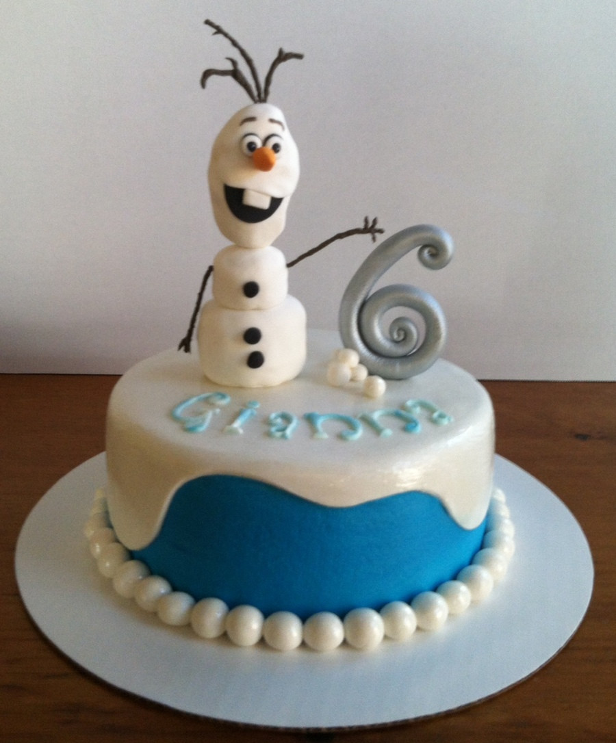 Olaf Birthday Cake
 Olaf Frozen Yellow Cake Chocolate Buttercream Filling