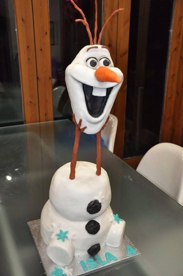 Olaf Birthday Cakes
 Olaf holding his head Funny Halloween cake ideas that