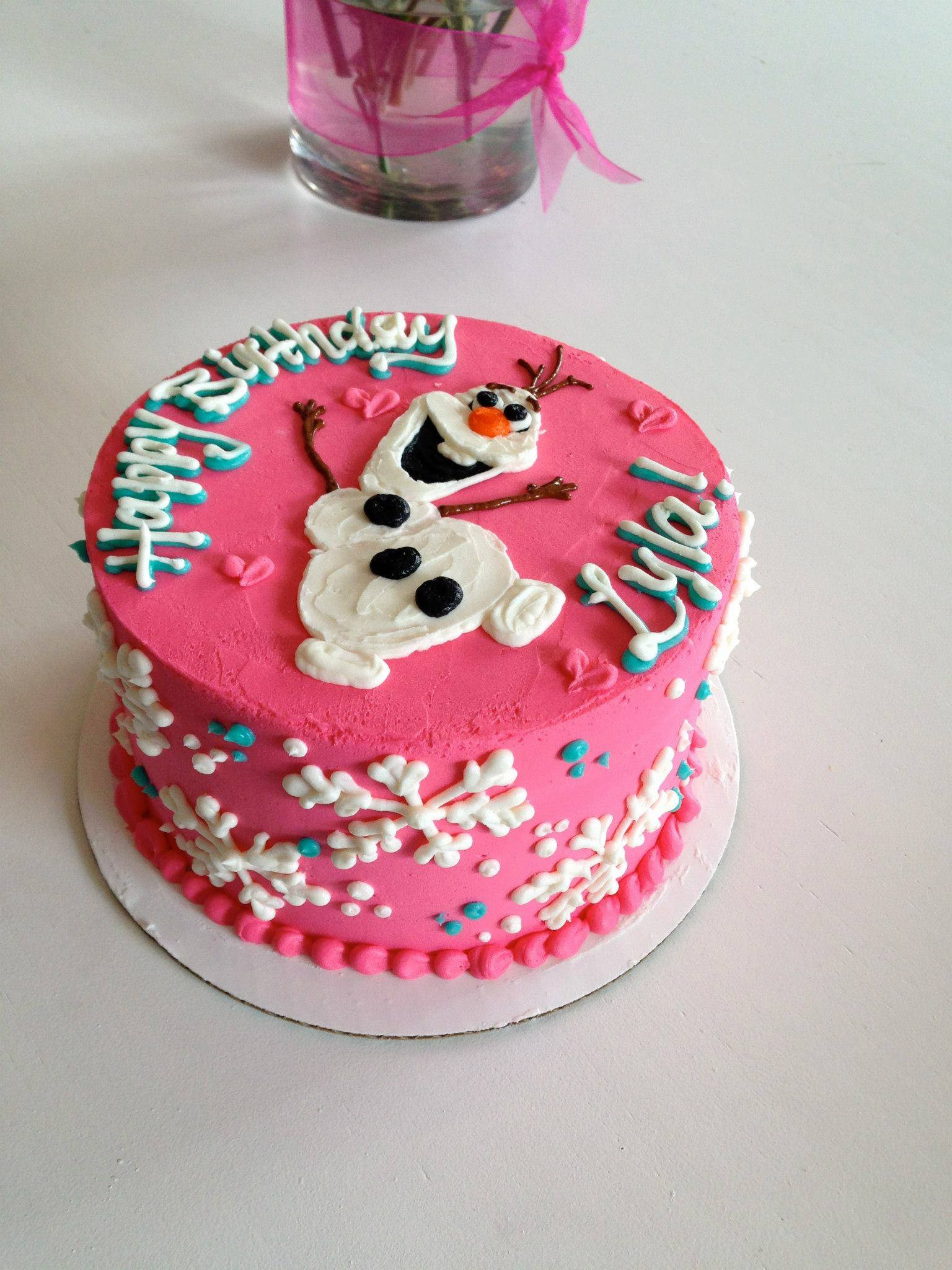 Olaf Birthday Cakes
 Pink Olaf Cake Hayley Cakes and CookiesHayley Cakes and