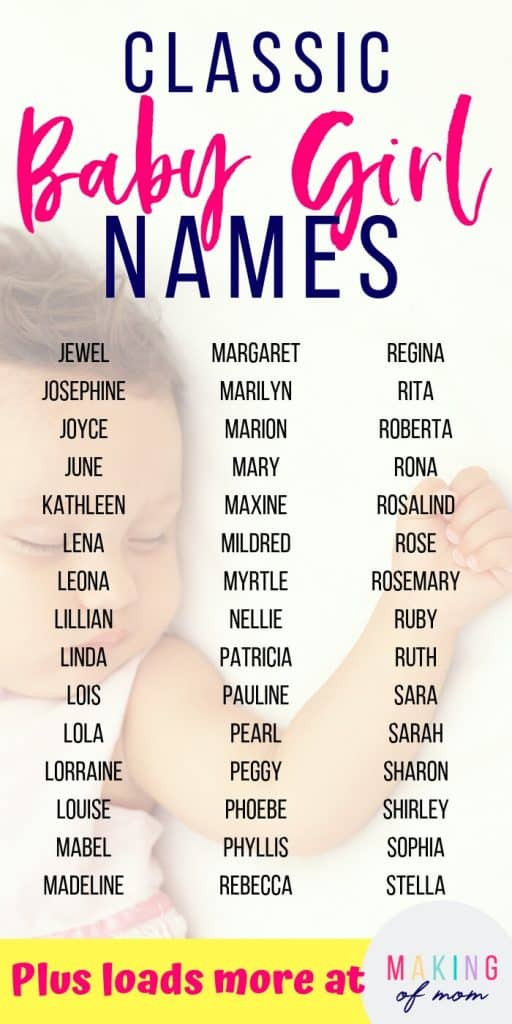 Old Fashion Baby Girl Names
 100 Old Fashioned Baby Girl Names Popular & Un mon