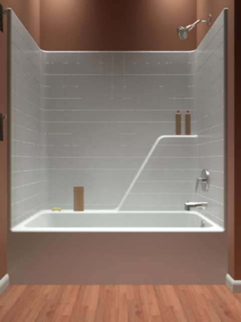 One Piece Bathroom Shower
 e Piece Tub Shower bo Bathtub Designs