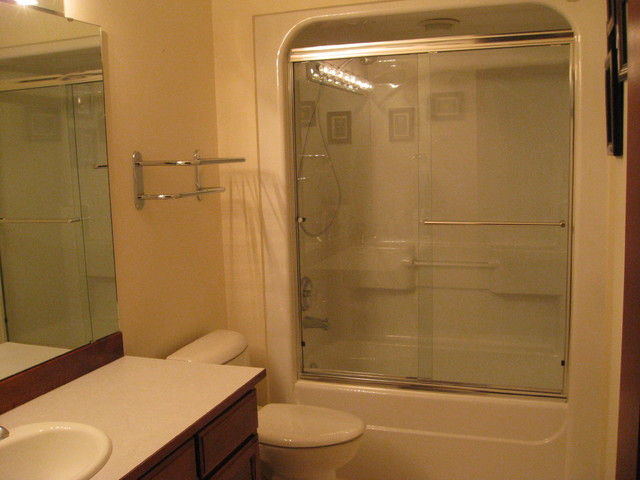 One Piece Bathroom Shower
 e Piece Acrylic Tub Shower Unit Bathroom Seattle