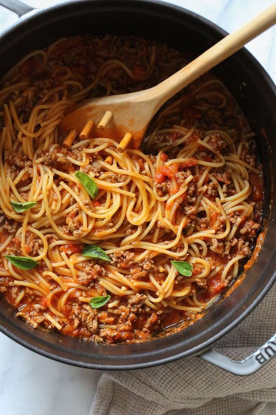 One Pot Spaghetti With Jar Sauce
 e Pot Spaghetti and Meat Sauce Stove Top