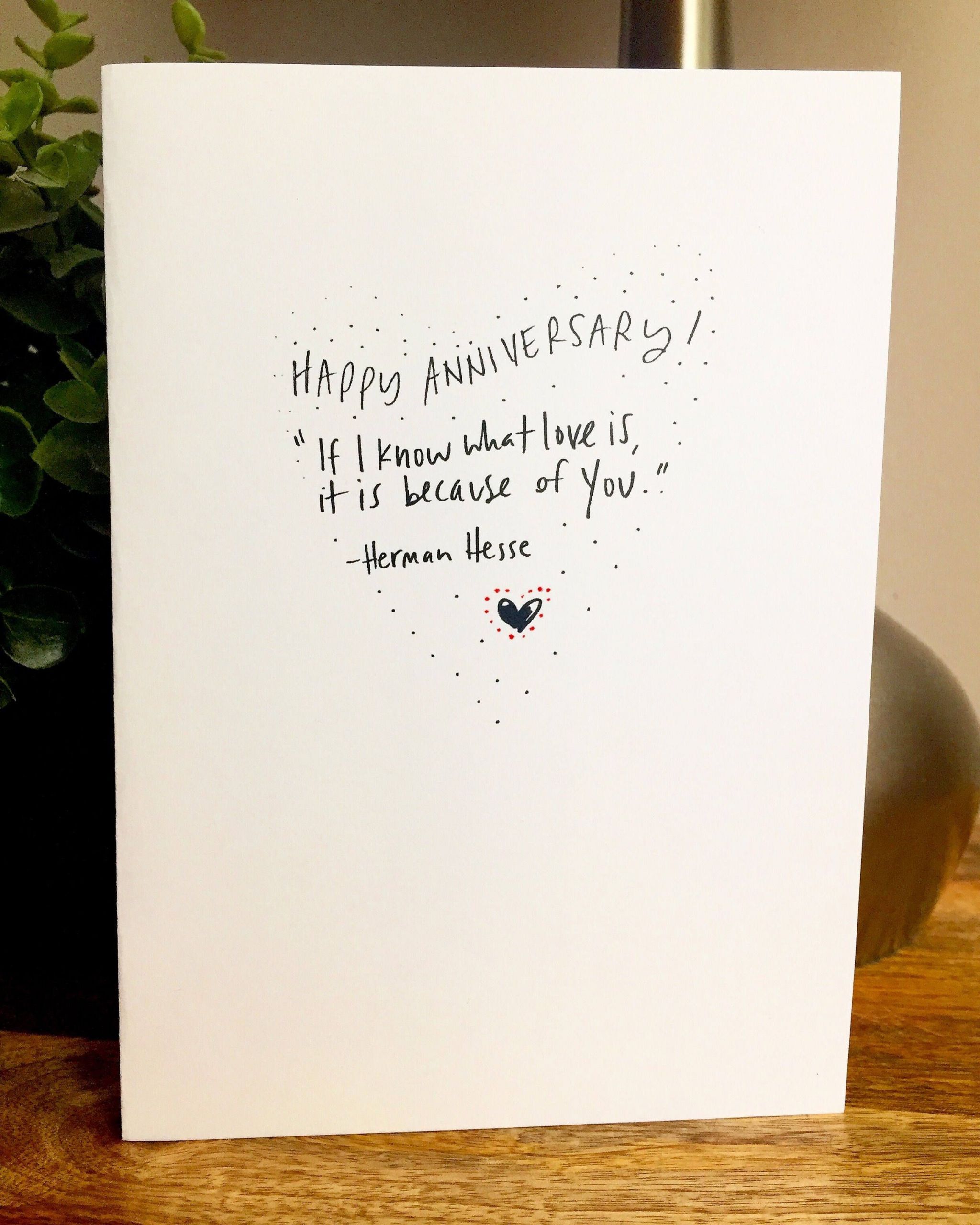 One Year Anniversary Quotes For Her
 I know what love is e Year Anniversary Card for her