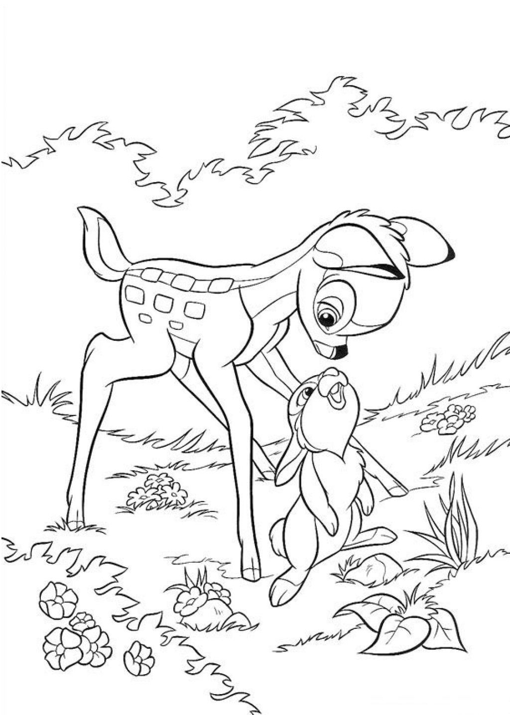 Online Coloring Book For Kids
 Free Printable Bambi Coloring Pages For Kids