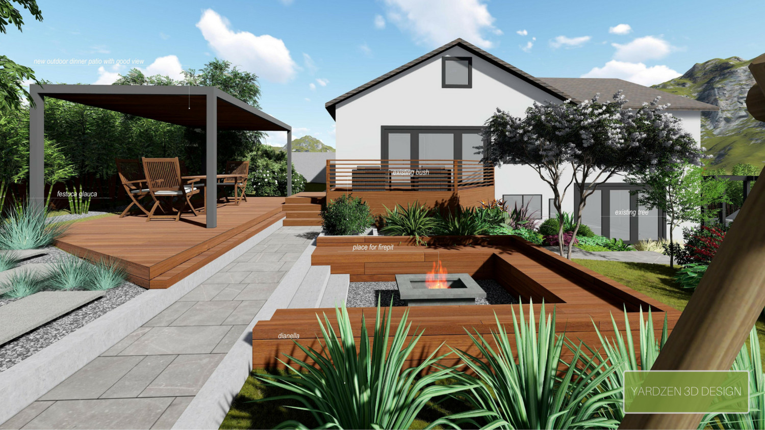 Online Landscape Design Service
 Yardzen line Landscape Design