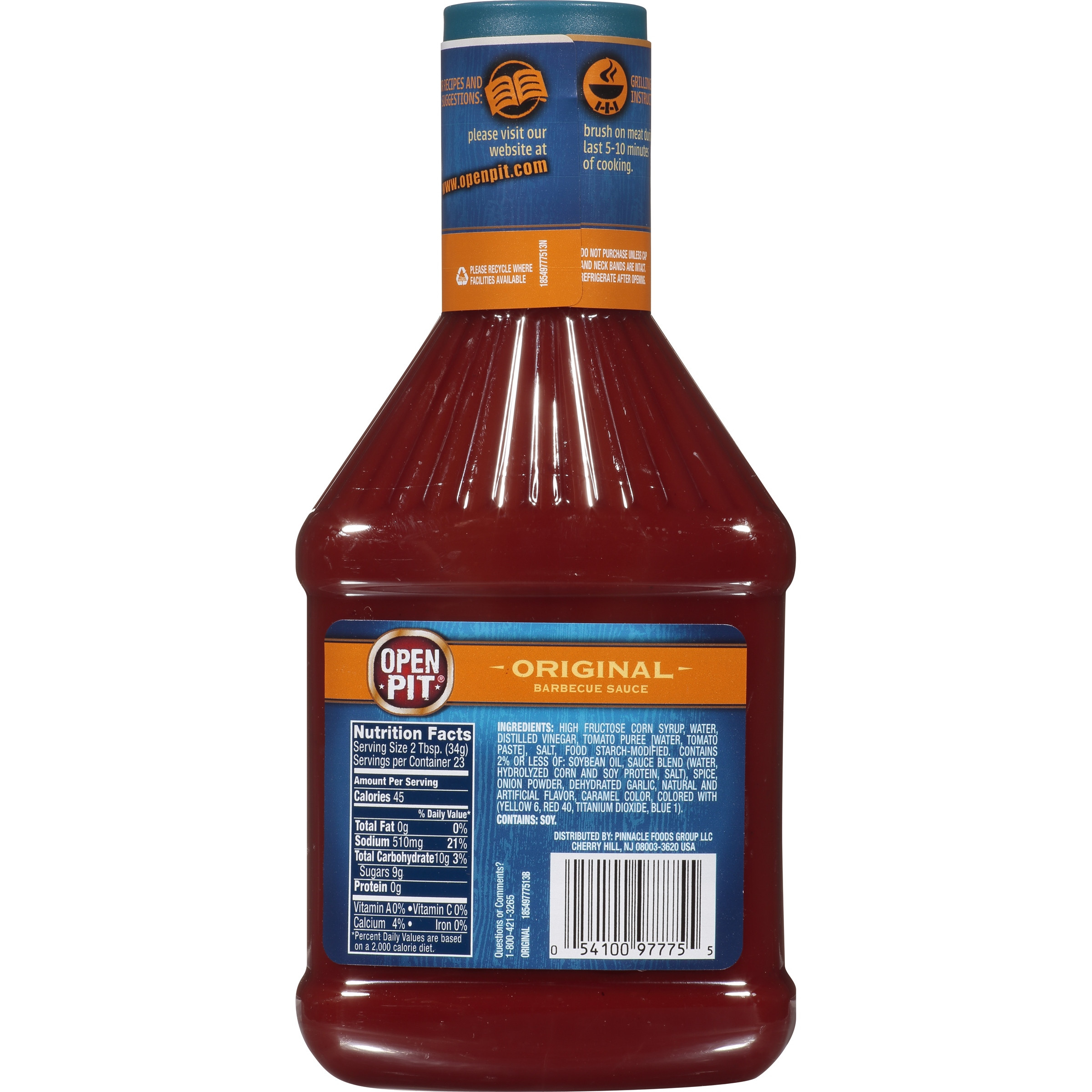 Open Pit Bbq Sauce
 Kraft Barbecue Sauce Original Nutrition Facts
