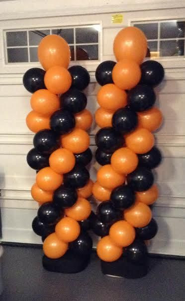 Orange And Black Graduation Party Ideas
 Orange Black Columns mimisballoonextravaganza