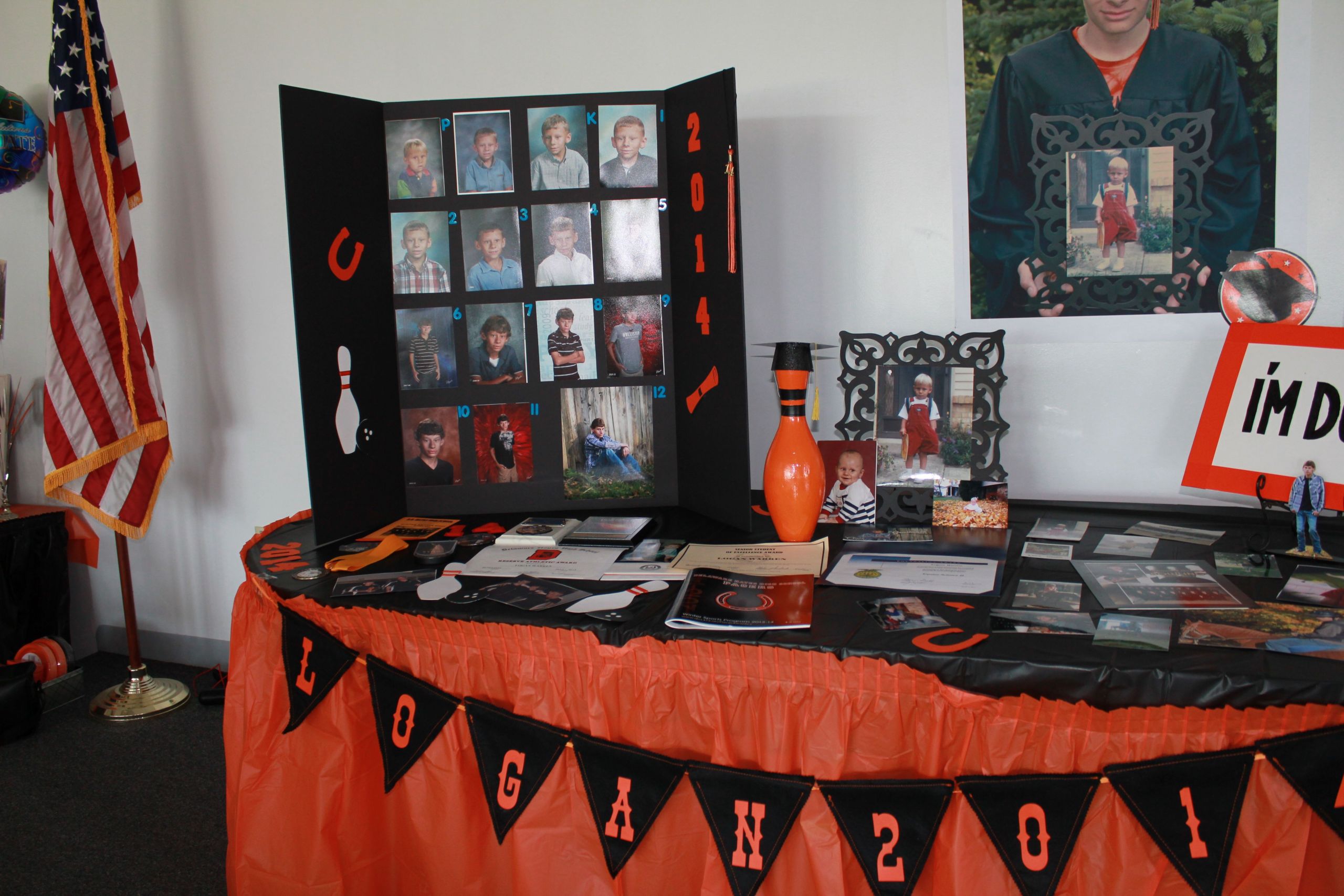 Orange And Black Graduation Party Ideas
 Graduation Memory Table Orange & Black