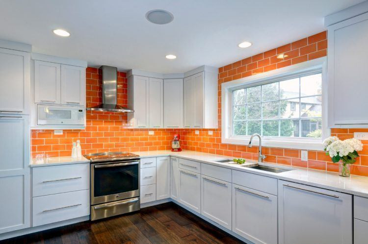 Orange Backsplash Kitchen
 10 Beautiful Kitchens with Orange Walls